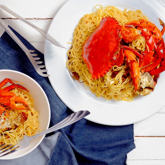 Slow Cooker Crab Aglio E Olio