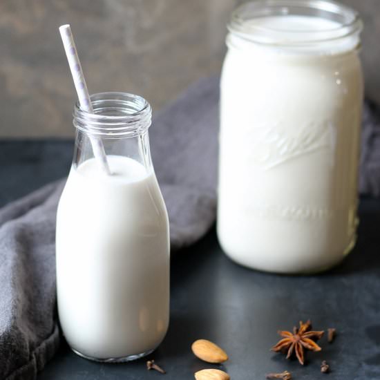 Vanilla Elderberry Almond Milk