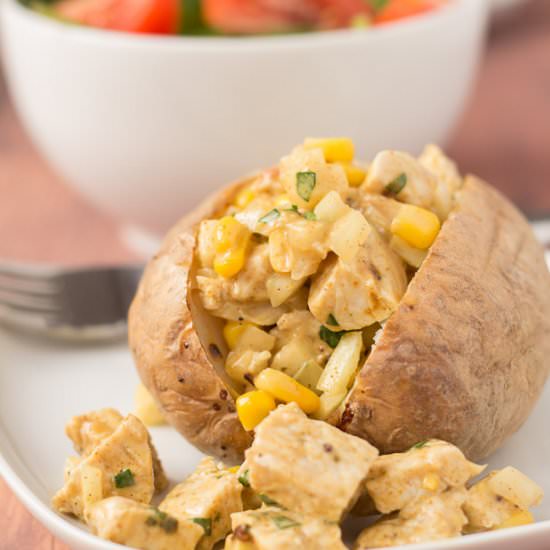 Baked Potato With Coronation Turkey