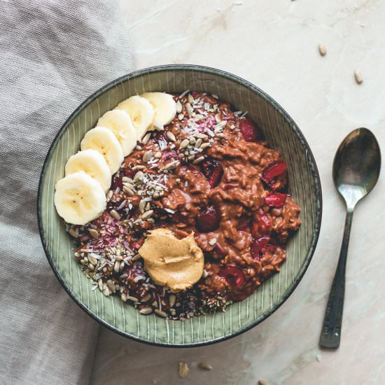Sour Cherry Chocolate Oatmeal