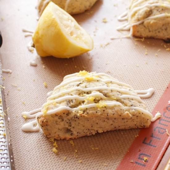 Small Batch Lemon Poppy Seed Scones