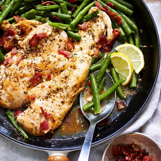 Garlic Lemon Chicken & Green Beans