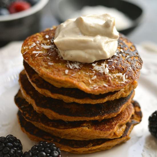 Coconut Sweet Potato Pancakes