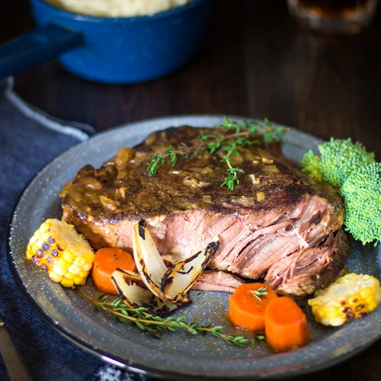 Slow Cooker Beer-braised Pot Roast