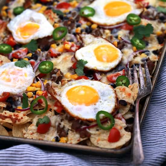 Huevos Rancheros Sheet Pan Nachos
