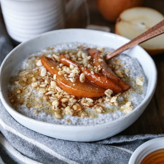 Caramelized Pear Chia Seed Pudding