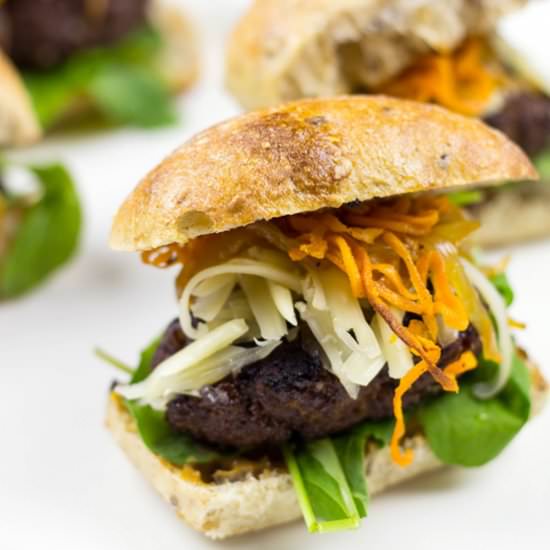 Black Bean Beef Burger Sliders
