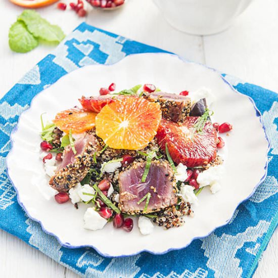 Blood Orange and Tuna Quinoa Salad