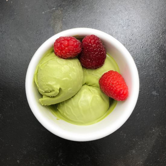 green tea ice cream eggyolkless