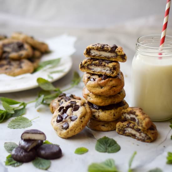 Peppermint Patty Stuffed Cookies