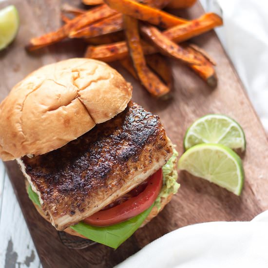 Blackened Mahi Mahi Sandwich