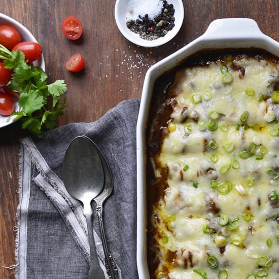 Low-Carb Chicken Enchiladas