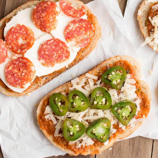 Spicy Pizza Grilled Cheese Sandwich