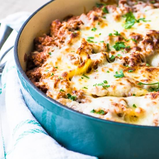 Stuffed Shells Bolognese