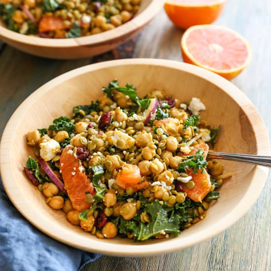 Curried Lentil and Chickpea Salad