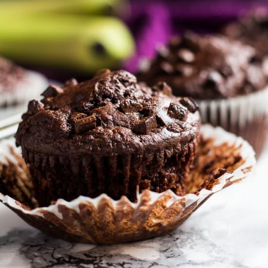 Chocolate Banana Muffins