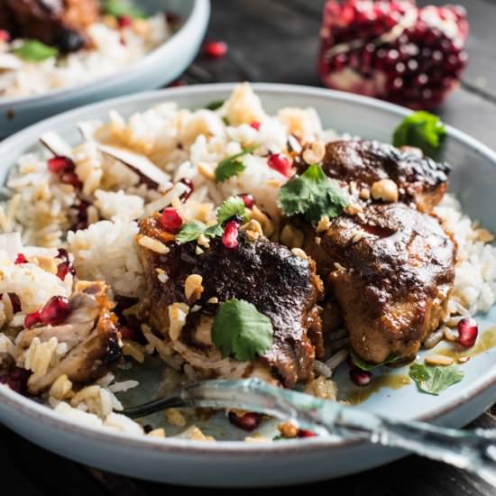 Thai Peanut Pomegranate Chicken