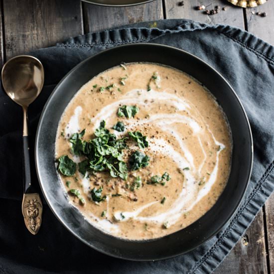 Ginger Coconut Lentil Soup