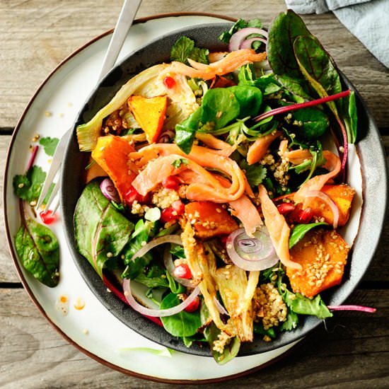 Asian Smoked Salmon Salad