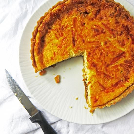Cheese and Red Onion Quiche