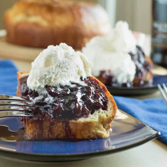Baba Rhum with Cherries & Cream