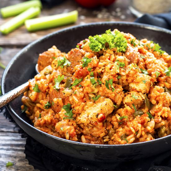 Sausage & Chicken Cajun Jambalaya