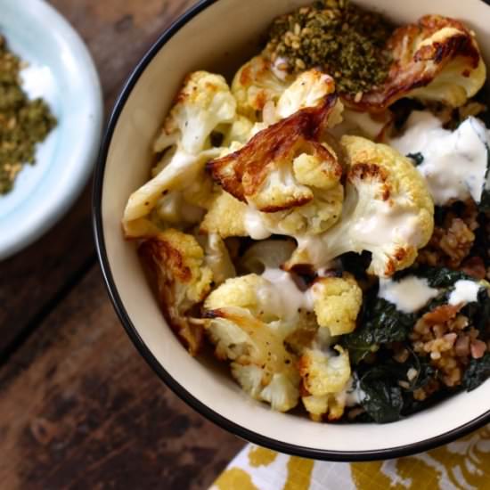 Freekah & Roasted Cauliflower Bowl