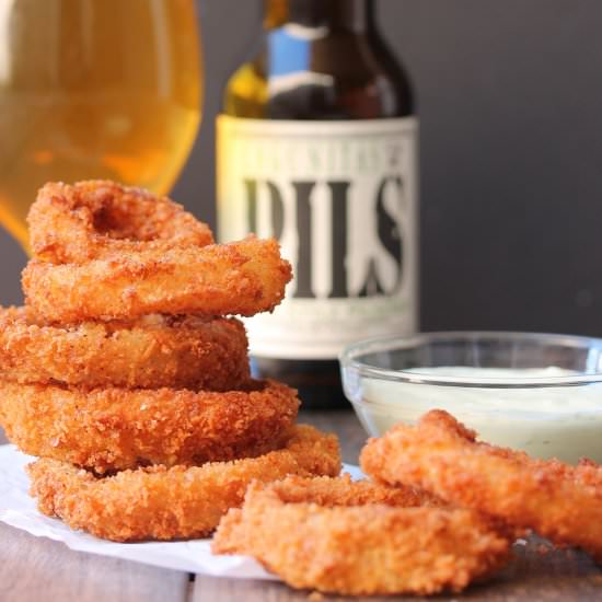 Vegan Beer Battered Onion Rings