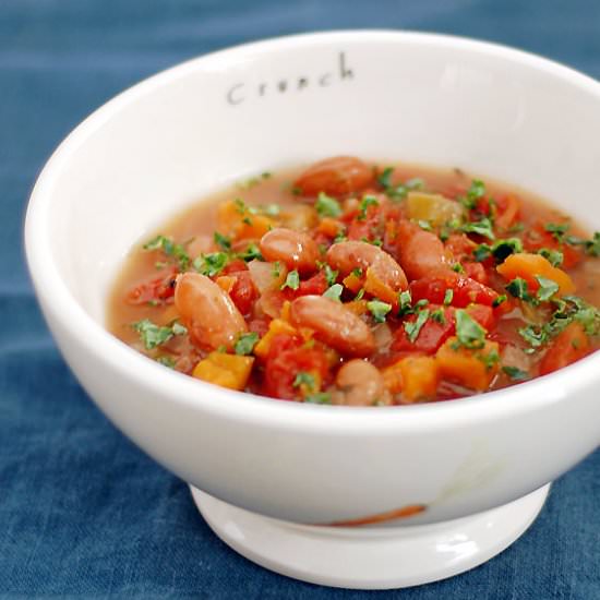 Italian Slow Cooker Cranberry Bean Soup