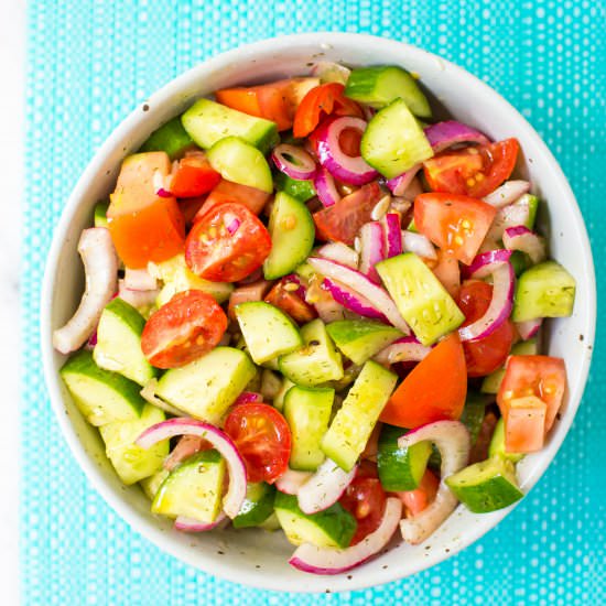 Tomato Cucumber Onion Salad