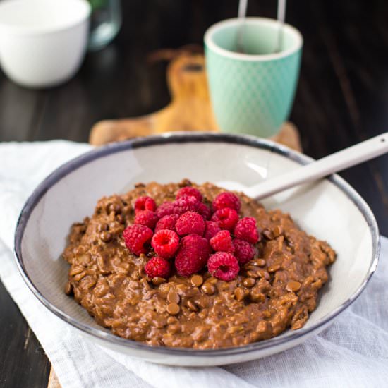 Chocolate Raspberry Oatmeal