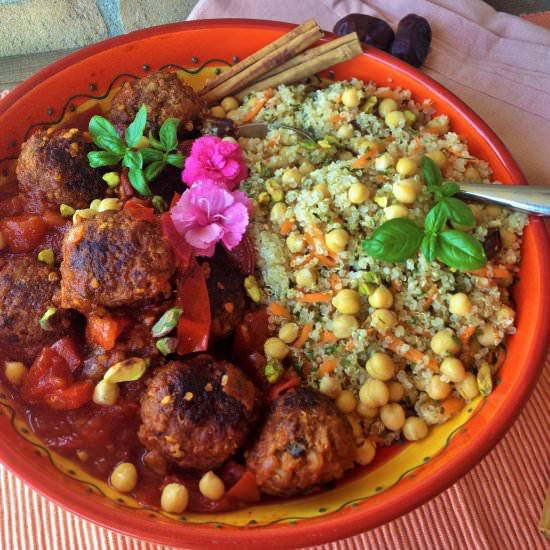 Moroccan Meatballs with Quinoa