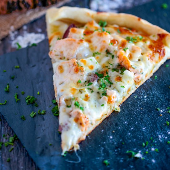 Salmon and Herb Pizza