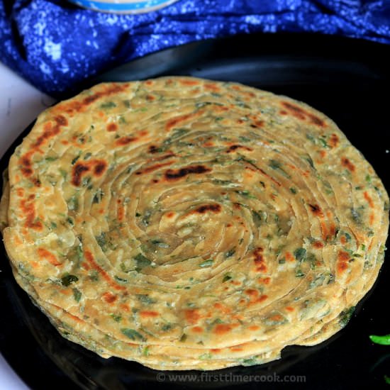 Methi or Fenugreek Lachha Paratha