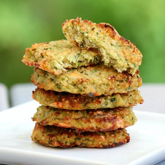 Cheesy Zucchini Quinoa Fritters