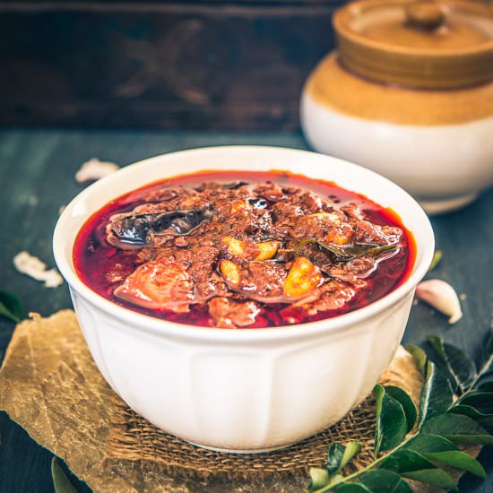 Andhra Style Tomato Garlic Pickle