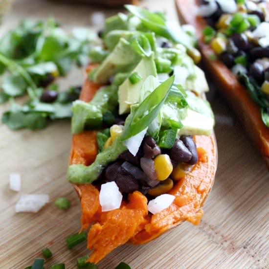 Mexican Sweet Potato Boats