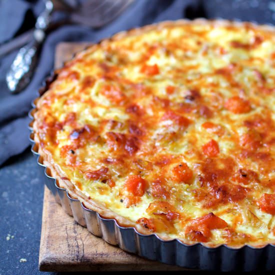 Butternut Squash Leek Gruyere Tart