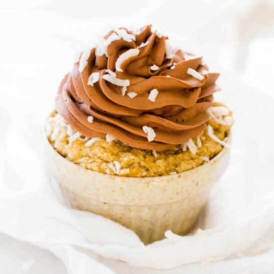 Banana Coconut Cupcake For One