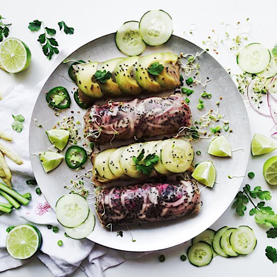 Spicy Cilantro Spring Rolls