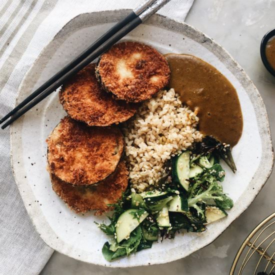 Vegan Eggplant Katsu Curry