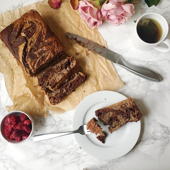 Healthy Marble Swirl Banana Bread