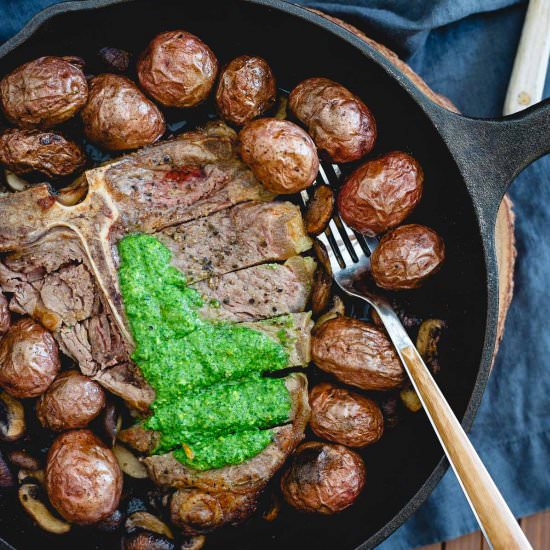 Porterhouse Steak Skillet