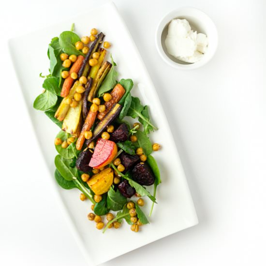 Beet, Carrot and Chickpea Salad