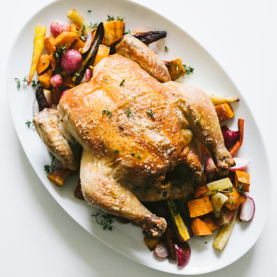 Crisp Oven Roast Chicken & Veggies