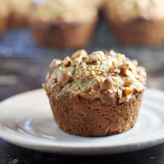 Pear-Hazelnut Oat Muffins