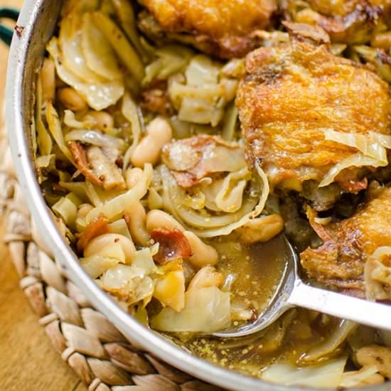 One pan braised chicken