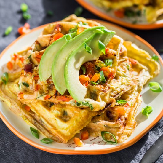 Western Omelet Waffles