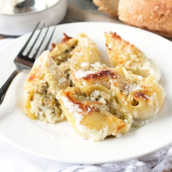 Chicken Avocado Pesto Shells