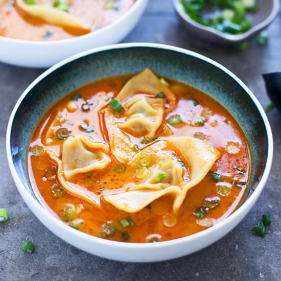 Coconut Curry Wonton Soup